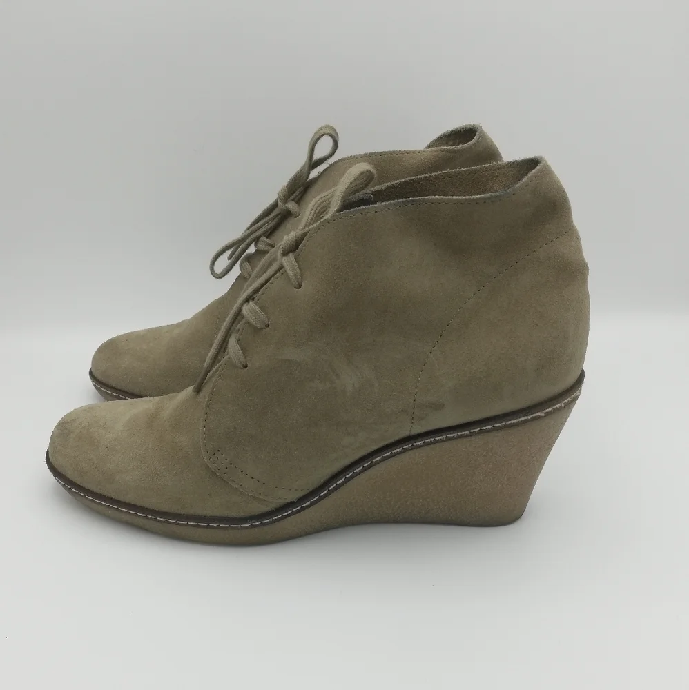 J Crew MacAlister Wedge Ankle Boots Lace Up